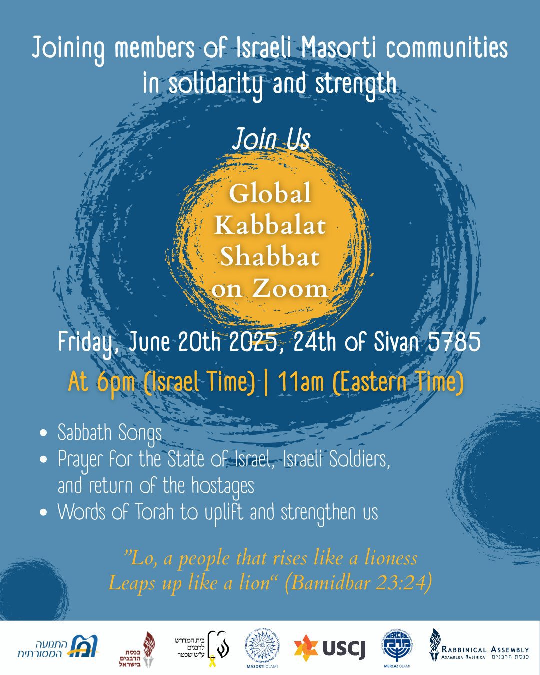 Kabbalat Shabbat with Masorti Olami